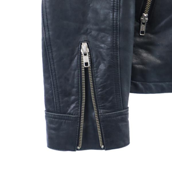 ON BOARD オンボード 羊革 レザージャケット M 黒 ハイネック メンズ