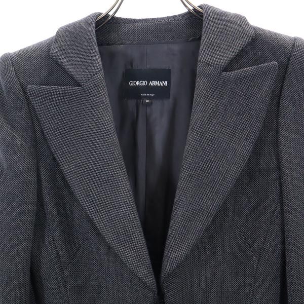 GIORGIO ARMANI ジョルジオアルマーニ イタリア製 パンツスーツ 上下 セットアップ 36 ダークグレー テーラードジャケット レディース