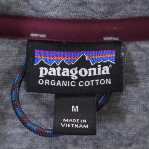 patagonia パタゴニア 長袖 キルティング トレーナー M グレー系 アウトドア プルオーバー ハーフボタン レディース