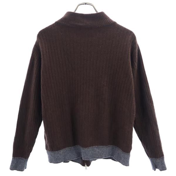 Paul Smith ポールスミス カシミヤブレンド ニット ジップジャケット M ブラウン系 メンズ