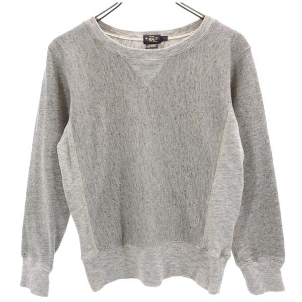 RRL ダブルアールエル １ツ星 長袖 スウェット トレーナー 1 グレー系 裏起毛 RALPH LAUREN メンズ