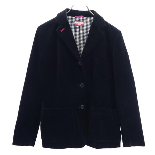 Paul Smith JEANS ポールスミスジーンズ ベロア調 テーラードジャケット 40 黒 レディース