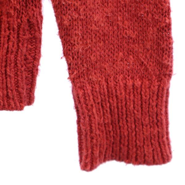 BARACUTA バラクータ リネンブレンド 長袖 コットン ニット L レッド系 セーター メンズ