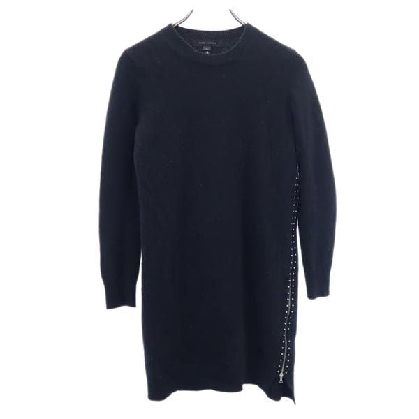 MARC JACOBS マークジェイコブス ウール 長袖 ニット ワンピース S ネイビー系 レディース