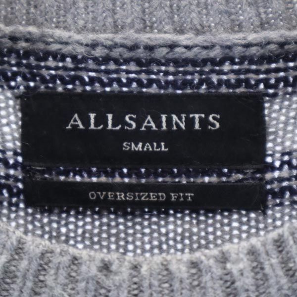ALLSAINTS オールセインツ ウールブレンド 長袖 ニット S グレー系 セーター メンズ