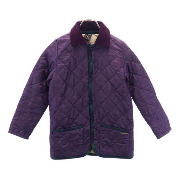 LAVENHAM ラベンハム ロゴ刺繍 キルティングジャケット AGE8 紫 キッズ