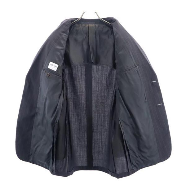 ARMANI アルマーニ イタリア製 ストライプ柄 スーツ 上下 セットアップ グレー系 テーラードジャケット メンズ