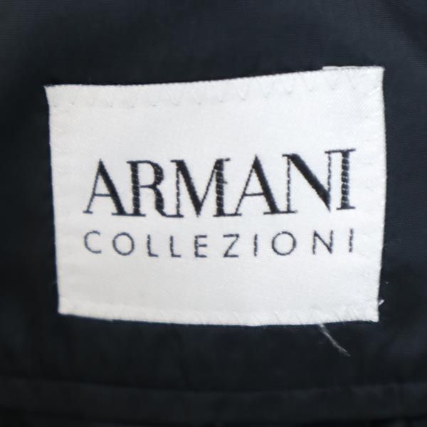 アルマーニ イタリア製 ストライプ柄 スーツ 上下 セットアップ 黒系 ARMANI テーラードジャケット メンズ