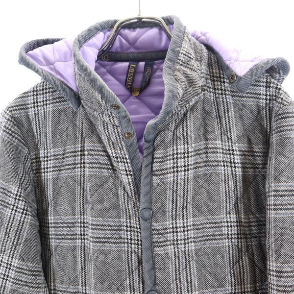 ラベンハム ポールスミス コラボ イギリス製 キルティングジャケット M グレー系 LAVENHAM レディース