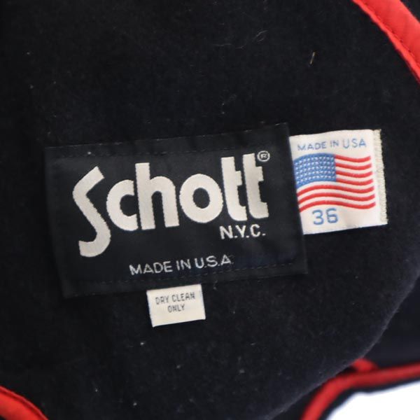 schott ショット USA製 ウールジャケット 36 濃紺 メンズ