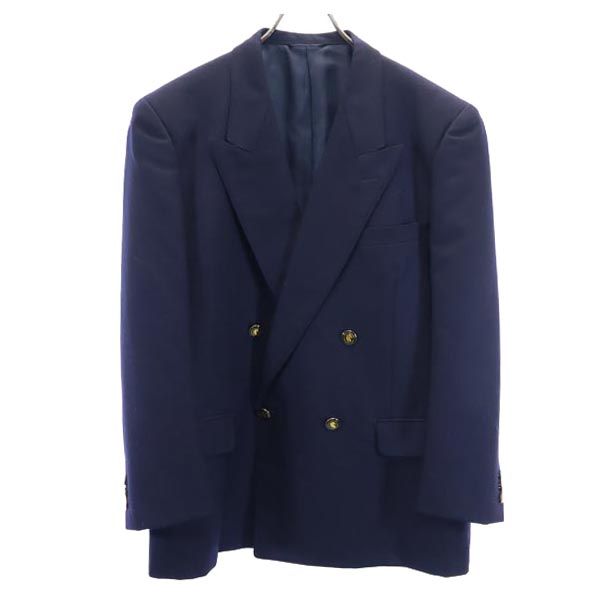 Pierre Cardin ピエールカルダン 日本製 ウール テーラードジャケット ネイビー ダブルボタン メンズ