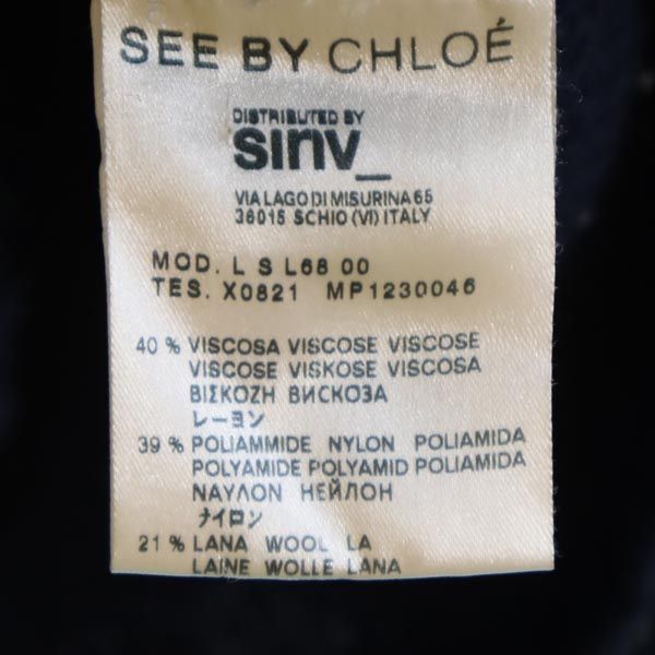 SEE BY CHLOE シーバイクロエ イタリア製 長袖 セーター USA 2 ネイビー系 ニット レディース
