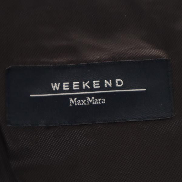 MAX MARA WEEKEND マックスマーラ ウイークエンド テーラードジャケット 44 ブラウン ベロア調 レディース