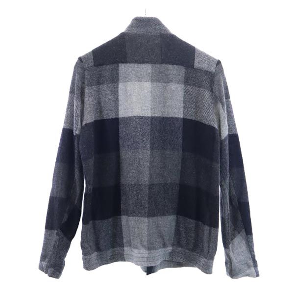 STEPHAN SCHNEIDER ステファンシュナイダー チェック柄 スタンドカラー ウールジャケット 3 グレー系 メンズ