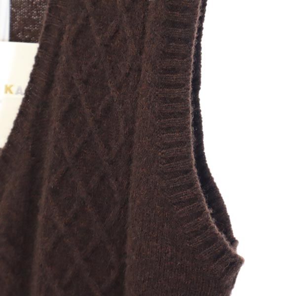 未使用 PAULE KA ポールカ イタリア製 カシミヤブレンド ニットベスト M 茶系 レディース