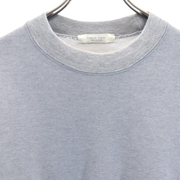 ファブリックトウキョウ 日本製 長袖 スウェット トレーナー 2 グレー FABRICTOKYO メンズ