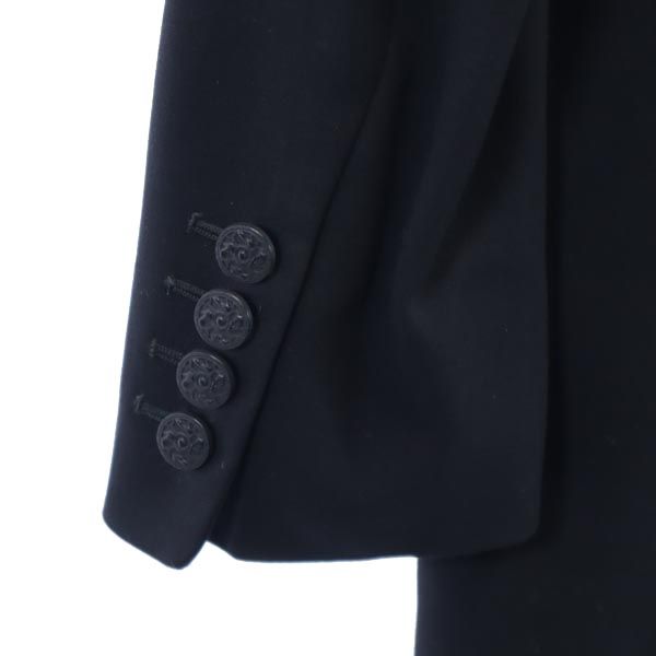 Salvatore Ferragamo サルヴァトーレフェラガモ イタリア製 ウール ノーカラージャケット 40 ブラック系 レディース