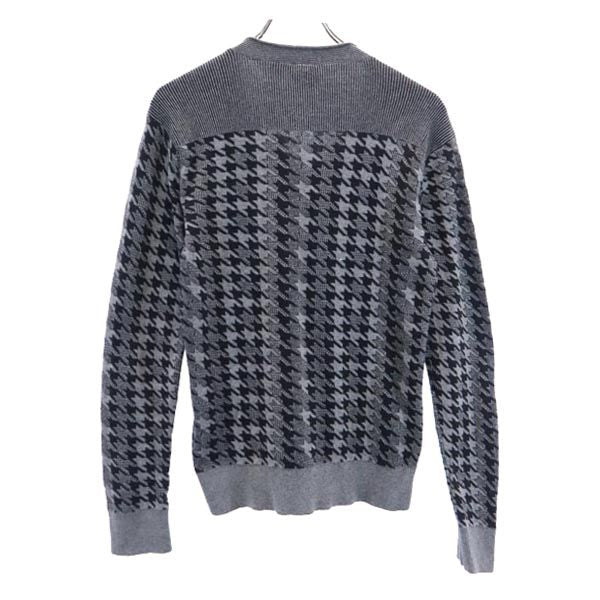 ARMANI EXCHANGE アルマーニエクスチェンジ 千鳥格子 長袖 コットン ニット XS グレー系 セーター レディース