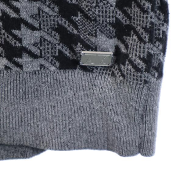 ARMANI EXCHANGE アルマーニエクスチェンジ 千鳥格子 長袖 コットン ニット XS グレー系 セーター レディース