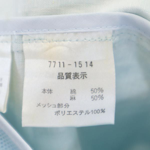 JC de CASTELBAJAC カステルバジャック リネンブレンド バックプリント ジップジャケット 2 ブルー系 メンズ