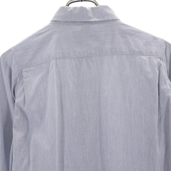 YAECA ヤエカ 日本製 ストライプ 長袖 チュニック M グレー系 シャツ レディース
