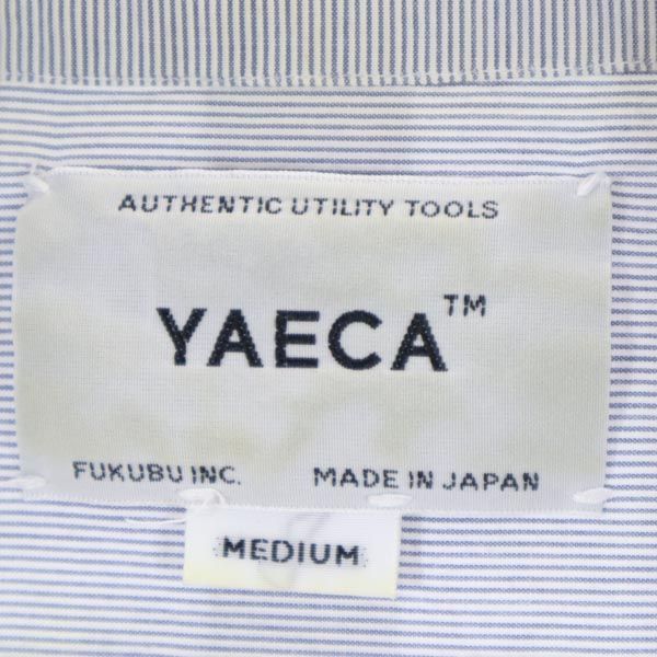 YAECA ヤエカ 日本製 ストライプ 長袖 チュニック M グレー系 シャツ レディース