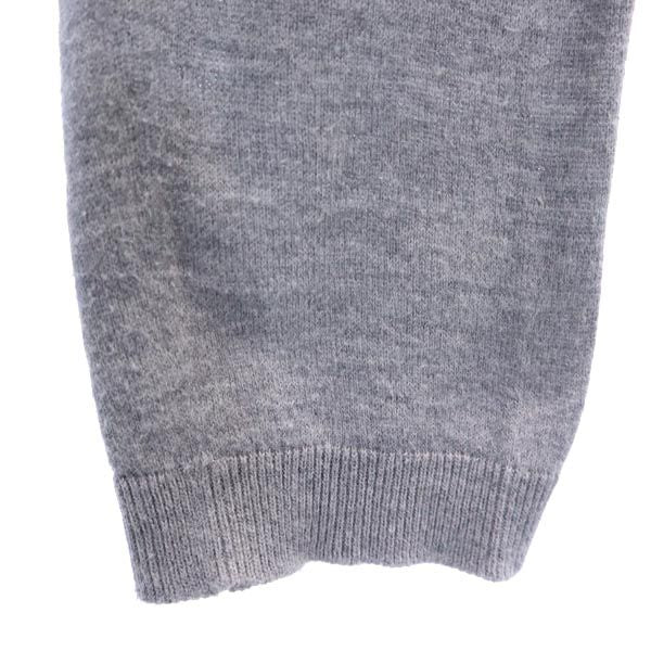JOHN SMEDLEY ジョンスメドレー 英国製 長袖 Vネック セーター S グレー系 薄手 ニット レディース