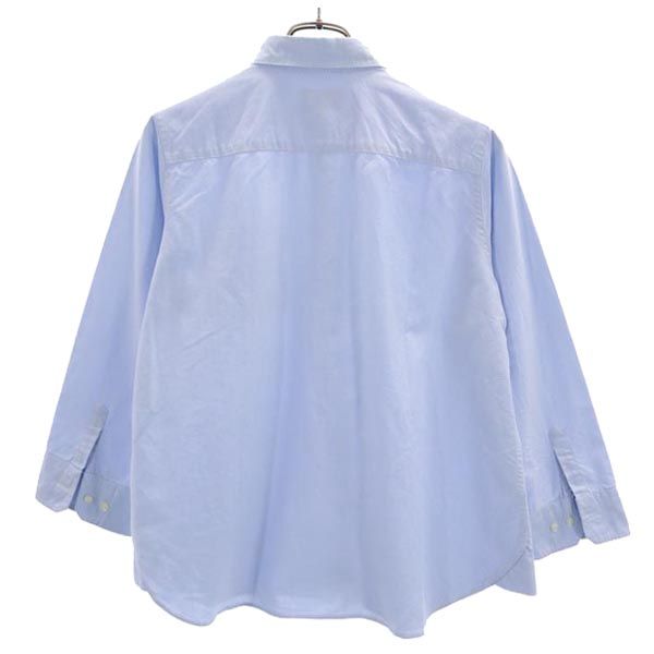 PEARLY GATES パーリーゲイツ 日本製 ゴルフ 長袖 ボタンダウンシャツ 2 ブルー系 レディース