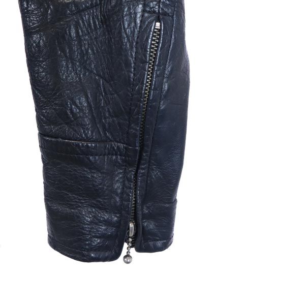 chikako レザー ライダースジャケット 黒 レディース