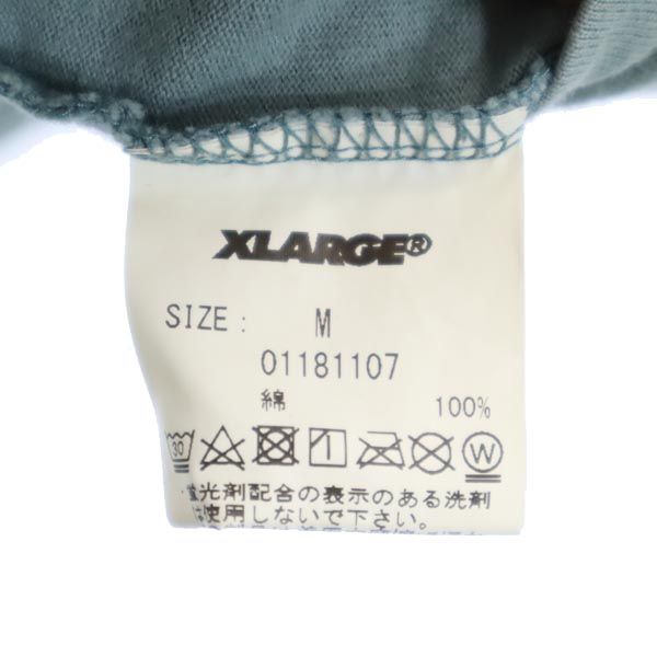 XLARGE エクストララージ 長袖 Tシャツ M グリーン系 ロンT デカロゴ メンズ