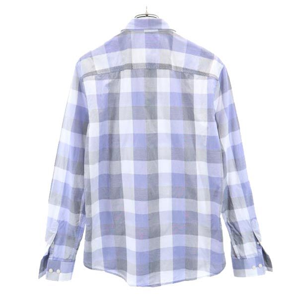 ARMANI EXCHANGE アルマーニエクスチェンジ チェック 長袖 シャツ S ブルー系 メンズ