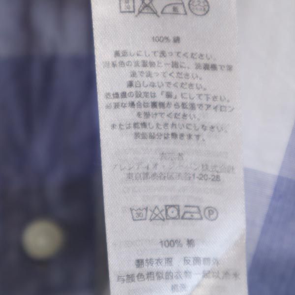 ARMANI EXCHANGE アルマーニエクスチェンジ チェック 長袖 シャツ S ブルー系 メンズ