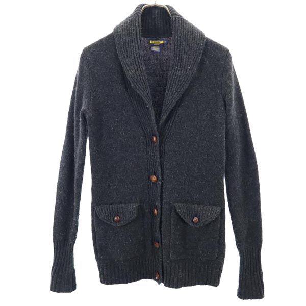 RALPH LAUREN RUGBY ラルフローレン ラグビー ウール ショールカラー ニット カーディガン S グレー系 レディース