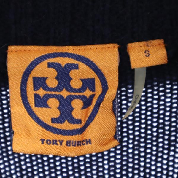Tory Burch トリーバーチ ウールブレンド ニットジャケット S ネイビー系 メンズ