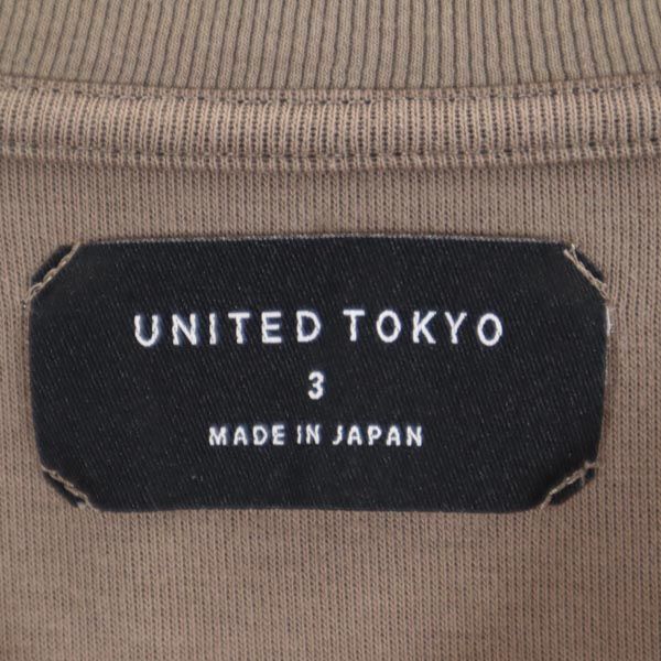 UNITED TOKYO ユナイテッドトウキョウ 長袖 Tシャツ 3 モカ ロンT メンズ