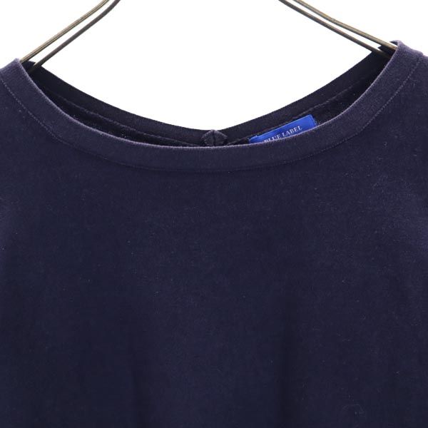 BLUE LABEL CRESTBRIDGE ブルーレーベルクレストブリッジ 三陽商会 コットンブレンド 長袖 ニット 36 ネイビー系 レディース