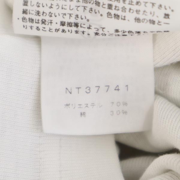 THE NORTH FACE ノースフェイス 日本製 NT37741 ロゴプリント 長袖 Tシャツ M ホワイト系 アウトドア ロンT メンズ