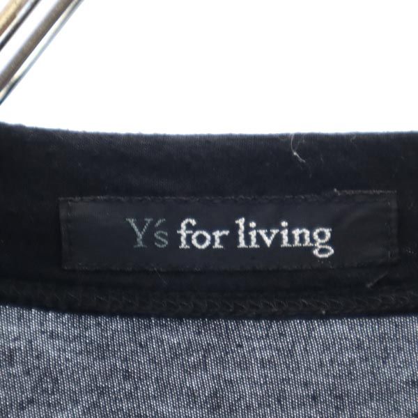 ワイズフォーリビング 長袖 シャツ ブラック Y's for living カットソー レディース