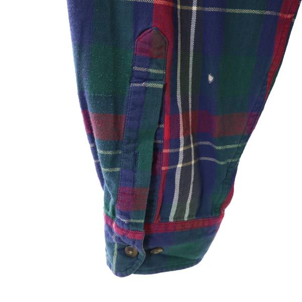 Preswick＆Moore チェック柄 長袖 ボタンダウンシャツ XXL レッド系 Preswick＆Moore ビッグサイズ メンズ