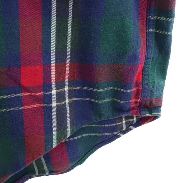 Preswick＆Moore チェック柄 長袖 ボタンダウンシャツ XXL レッド系 Preswick＆Moore ビッグサイズ メンズ