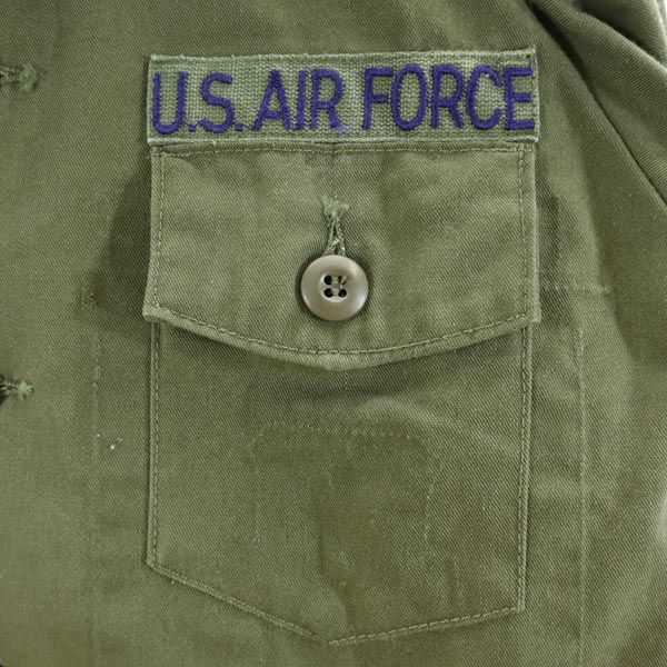 US AIR FORCE アメリカ空軍 長袖 ミリタリーシャツ カーキ メンズ
