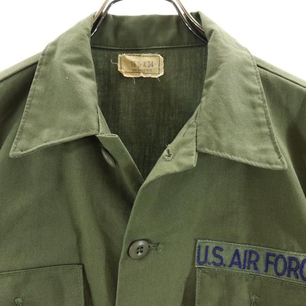 US AIR FORCE アメリカ空軍 長袖 ミリタリーシャツ カーキ メンズ