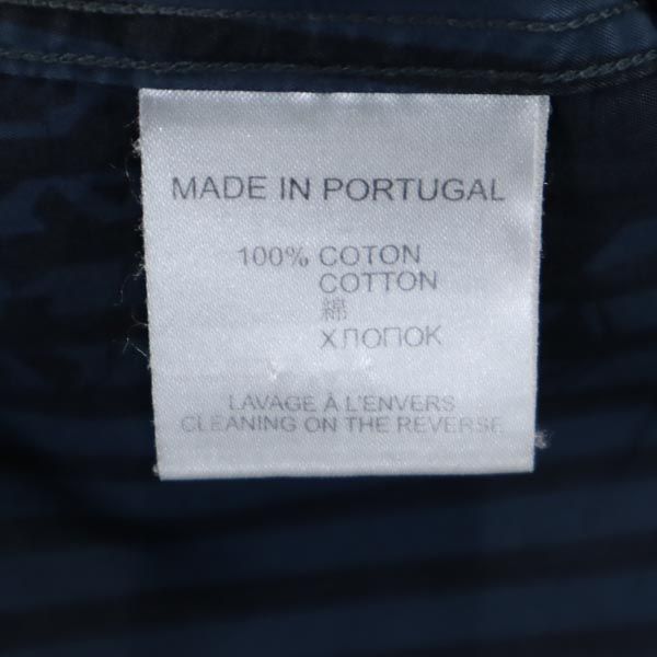 GIVENCHY ジバンシィ ストライプ柄 長袖 シャツ 16 緑系×黒 メンズ