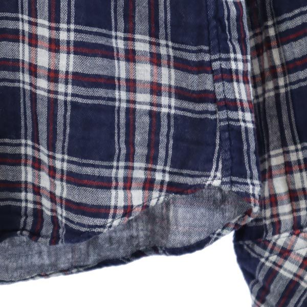 marka マーカ 日本製 チェック柄 長袖 シャツ 1 ネイビー系 メンズ
