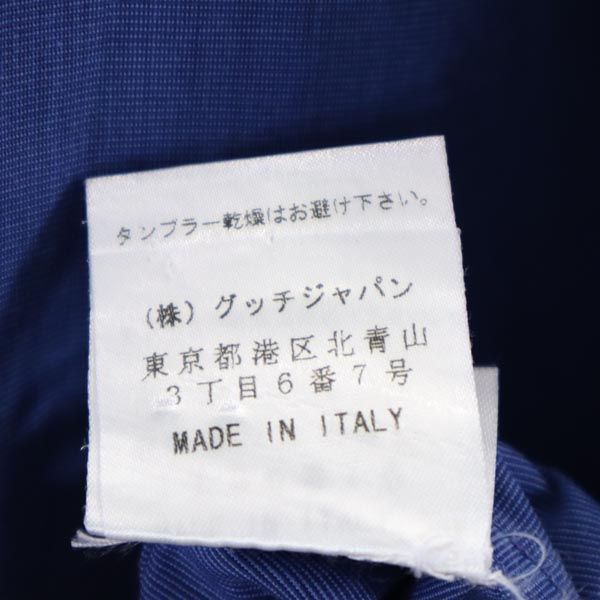 GUCCI グッチ イタリア製 長袖 シャツ 38 青系 メンズ