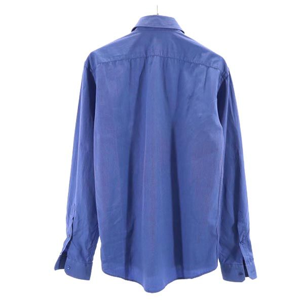 GUCCI グッチ イタリア製 長袖 シャツ 38 青系 メンズ