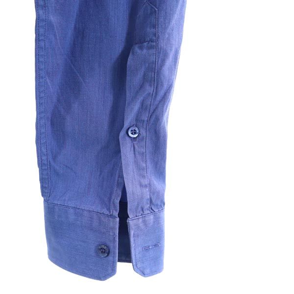 GUCCI グッチ イタリア製 長袖 シャツ 38 青系 メンズ