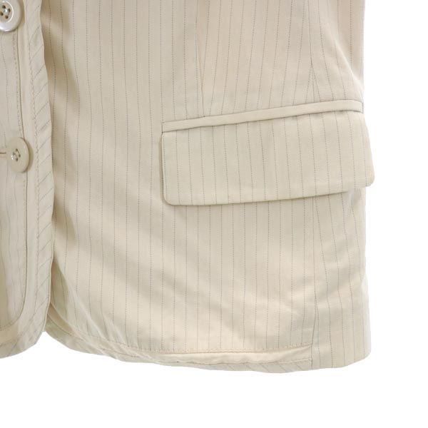 MARC BY MARC JACOBS マークバイマークジェイコブス ストライプ テーラードジャケット 4 アイボリー系 レディース