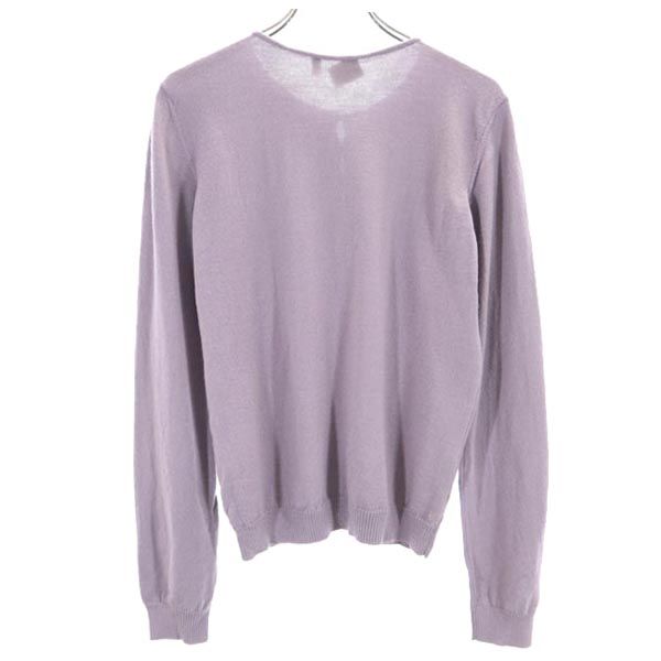 ARMANI アルマーニ ウール 長袖 カーディガン 44 ラベンダー レディース