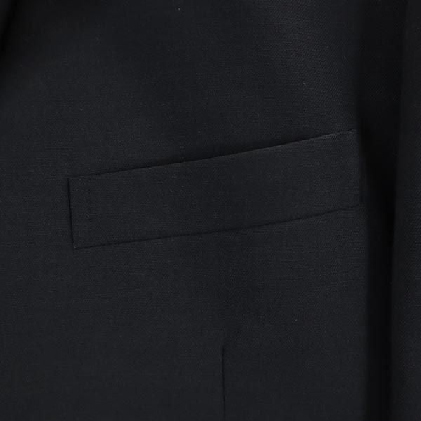 Aquascutum アクアスキュータム 日本製 ダブル 長袖 テーラードジャケット AB5 ブラック メンズ